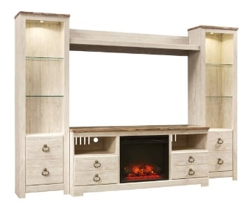 Picture of Willowton 4-Piece Wall Unit with Fireplace