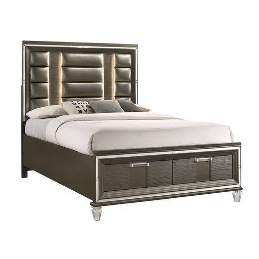 Twenty Nine Grey Queen Storage Bed