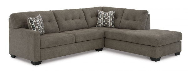 Picture of Mahoney Chocolate 2-Piece Right Arm Facing Sectional