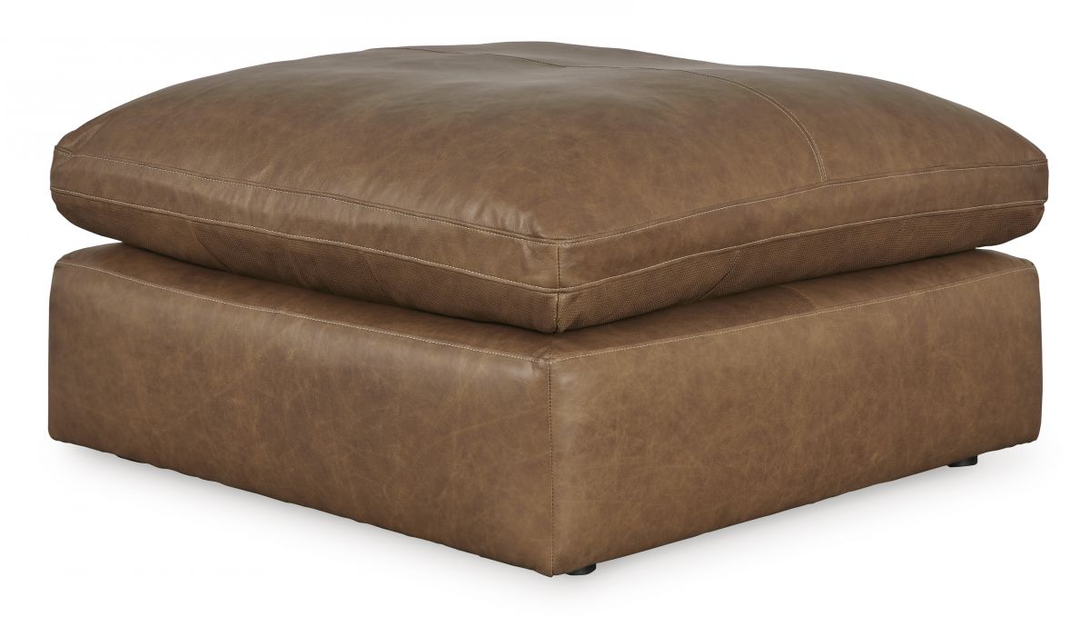 Emilia Leather Accent Ottoman