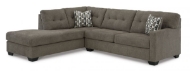 Picture of Mahoney Chocolate 2-Piece Left Arm Facing Sleeper Sectional