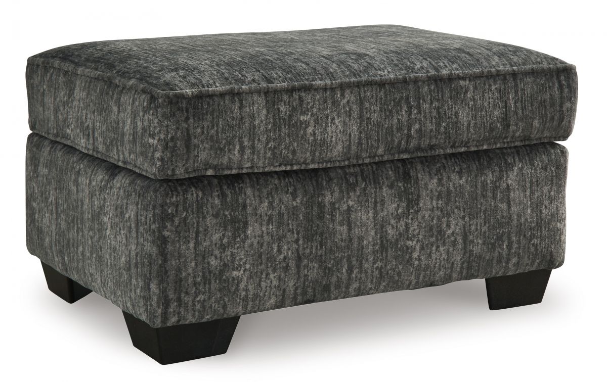 Lonoke Gunmetal Ottoman