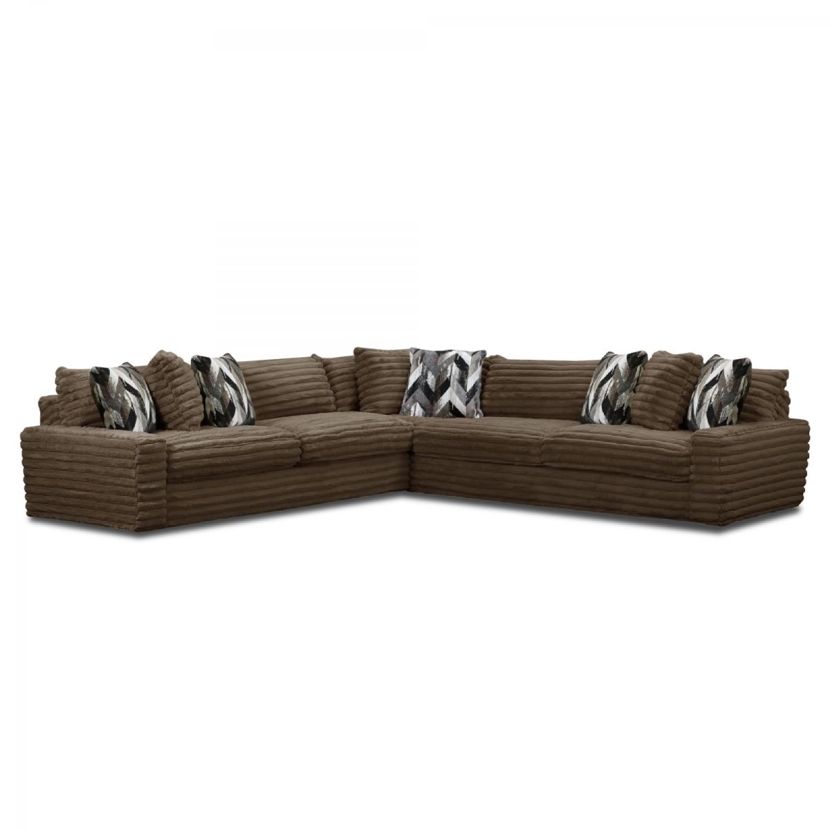 Serene Chocolate 3-Piece Sectional - Sectionals | Furniture Deals Online