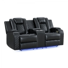 Picture of Carlo Black Power Reclining Loveseat