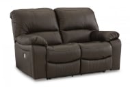 Picture of Leesworth Brown Leather Power Reclining Loveseat