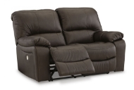 Picture of Leesworth Brown Leather Power Reclining Loveseat