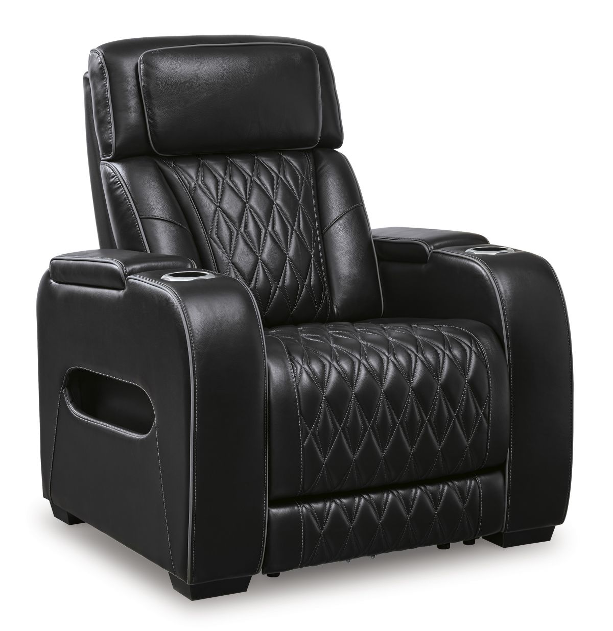 Boyington Black Leather Power Recliner