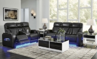 Picture of Boyington Black 2-Piece Leather Power Reclining Living Room Set