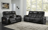 Picture of Boyington Black 2-Piece Leather Power Reclining Living Room Set