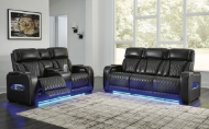 Picture of Boyington Black 2-Piece Leather Power Reclining Living Room Set