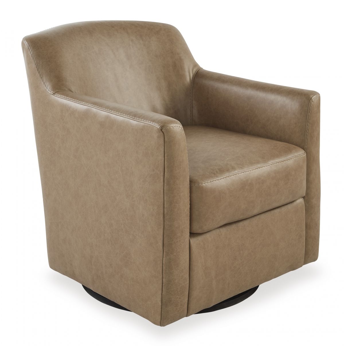 Bradney Leather Swivel Accent Chair
