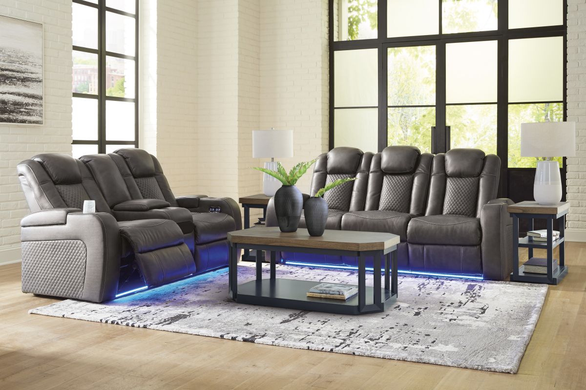 Fyne-Dyme Shadow 2-Piece Power Reclining Living Room Set