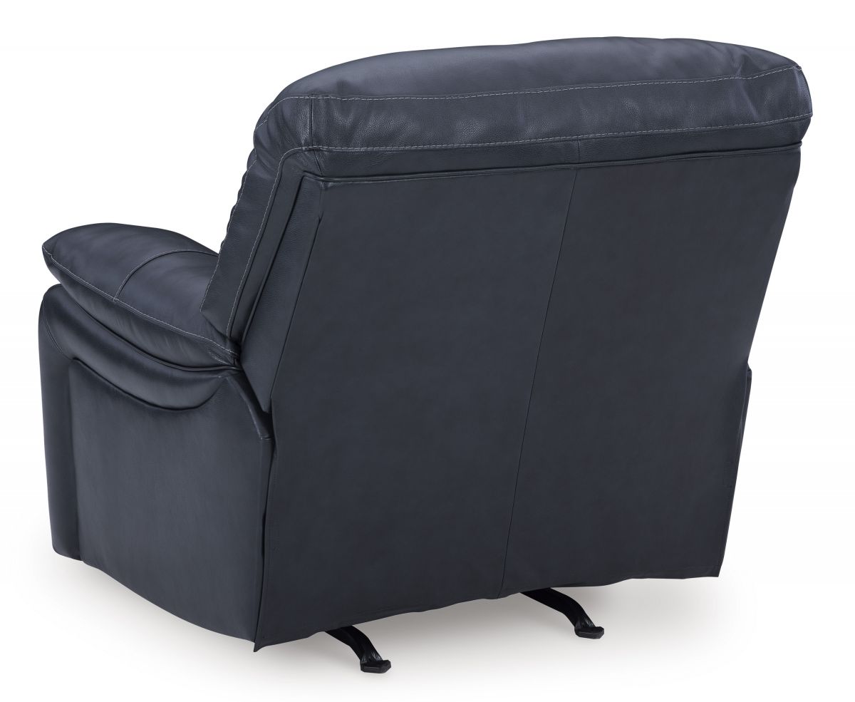 Leesworth Ocean Leather Power Rocker Recliner - Recliners | Furniture ...