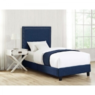 Picture of Erica Blue Twin Upholstered Bed