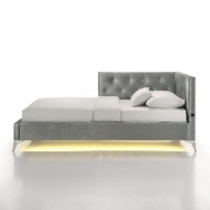 Picture of Amberley Twin Upholstered Corner Bed with LED and USB