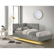 Picture of Amberley Twin Upholstered Corner Bed with LED and USB
