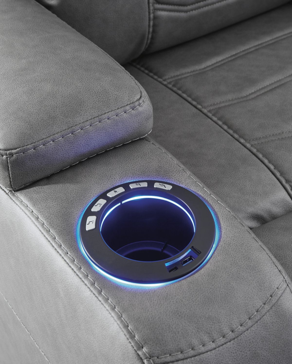 Schooner Rocks Slate Power Recliner - Recliners | Furniture Deals Online