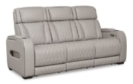 Picture of Boyington Gray Leather Power Sofa