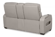 Picture of Boyington Gray Leather Power Loveseat