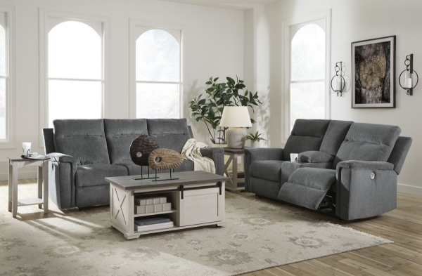 Picture of Barnsana Gravel 2-Piece Power Living Room Set