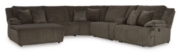 Picture of Top Tier Chocolate 6-Piece Left Arm Facing Sectional