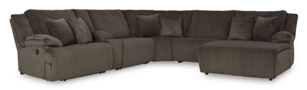 Picture of Top Tier Chocolate 6-Piece Right Arm Facing Sectional