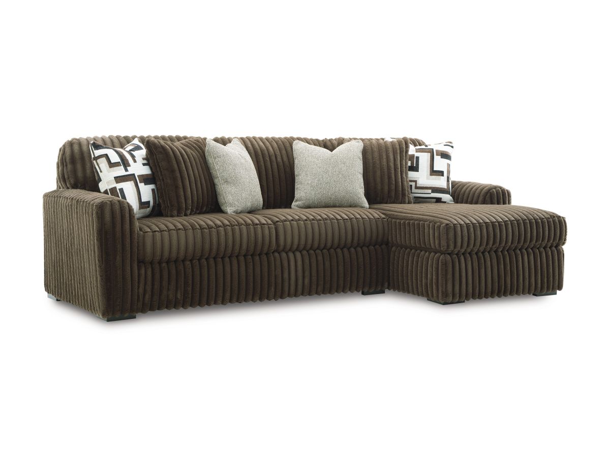 Midnight Chocolate 2-Piece Right Arm Facing Sectional