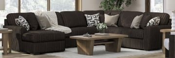 Picture of Midnight Chocolate 4-Piece Left Arm Facing Sectional
