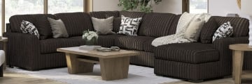 Picture of Midnight Chocolate 4-Piece Right Arm Facing Sectional