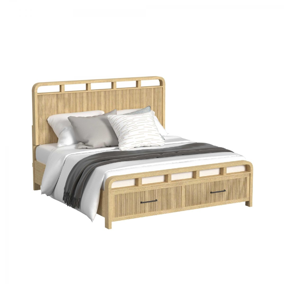 Ridgemont Natural King Storage Bed
