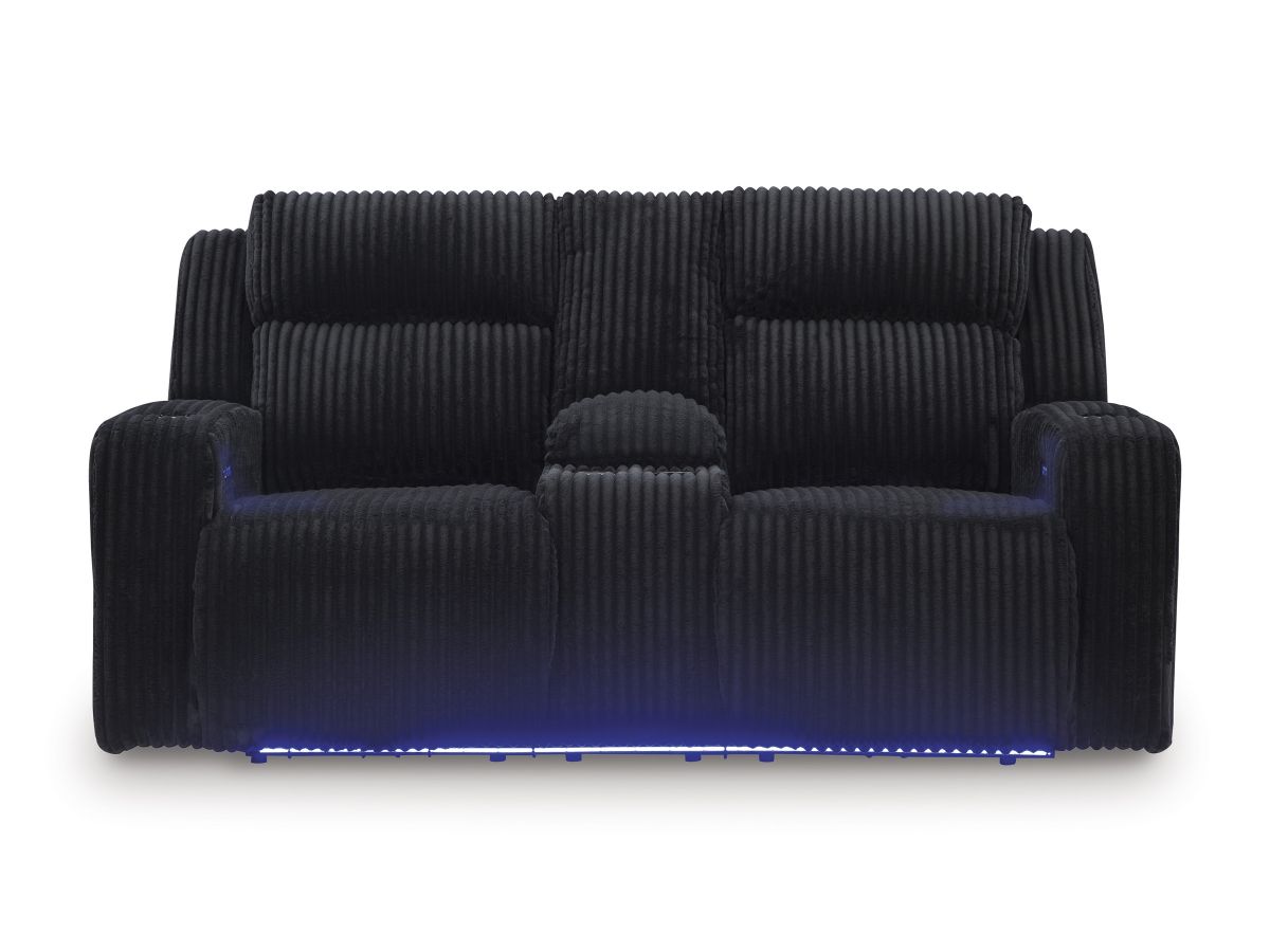TwinBrooke Black Power Reclining Loveseat