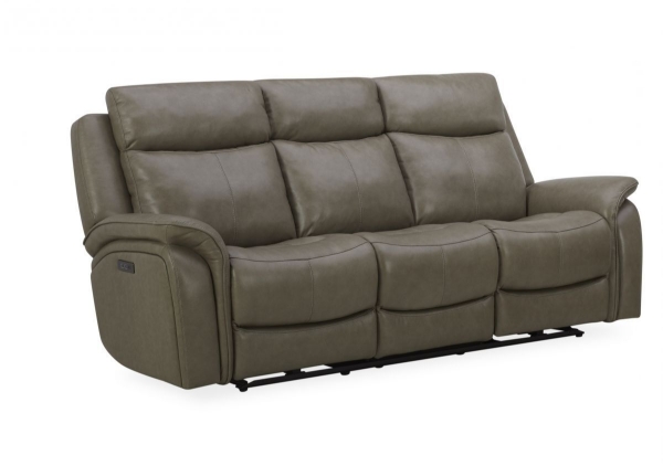 Picture of Grant Cobblestone Leather Power Sofa