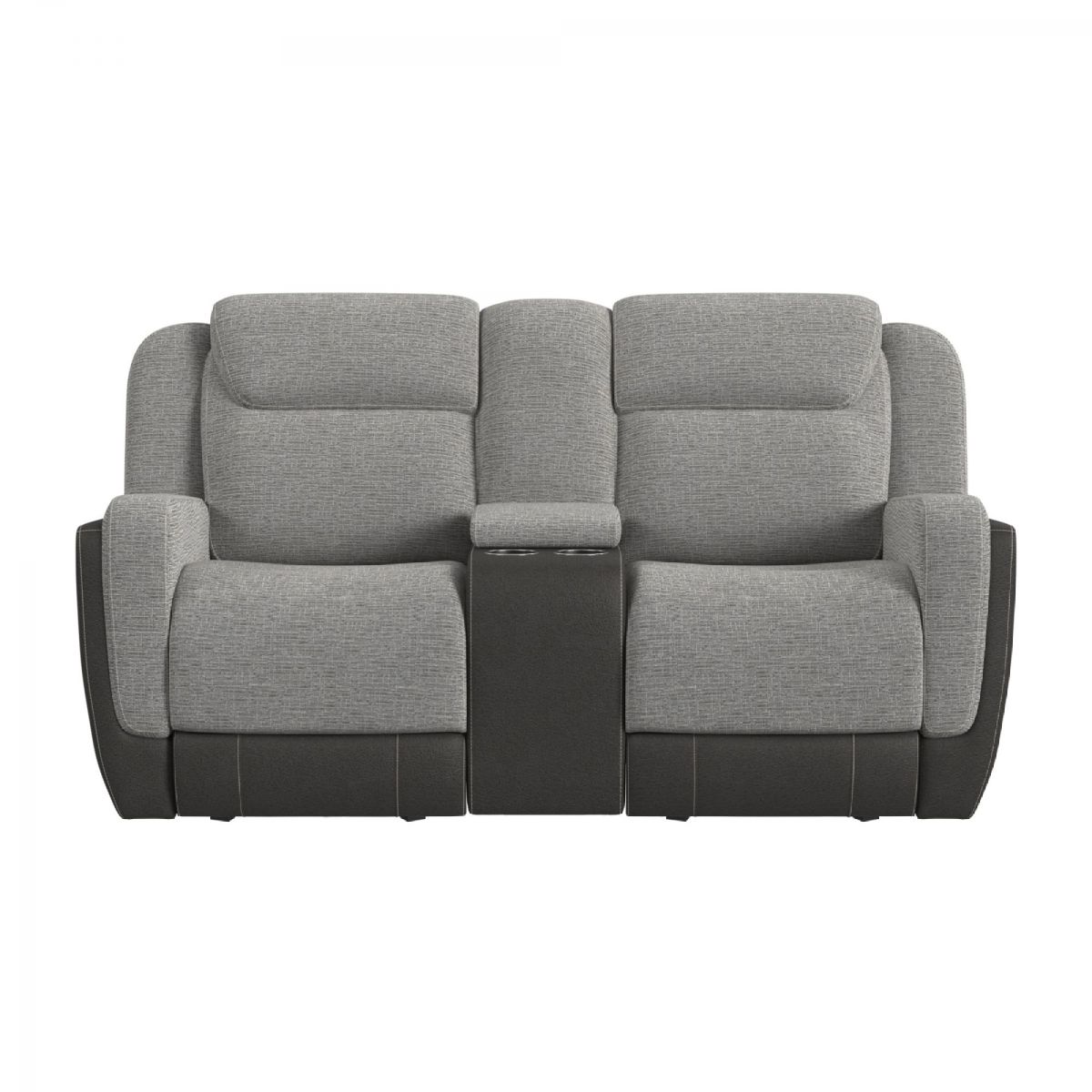Hornet Grey Glider Reclining Loveseat