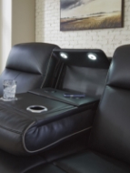 Picture of Bailey Onyx Leather Power Sofa