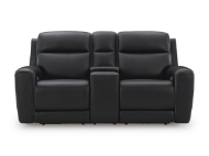 Picture of Bailey Onyx Leather Power Loveseat