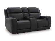 Picture of Bailey Onyx Leather Power Loveseat