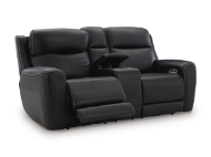 Picture of Bailey Onyx Leather Power Loveseat