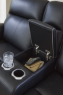 Picture of Bailey Onyx Leather Power Loveseat