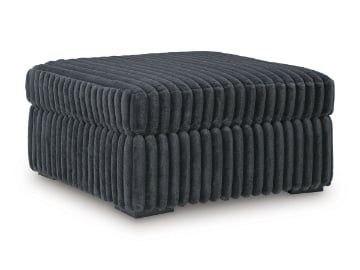 Picture of Midnight Gunmetal Oversized Accent Ottoman