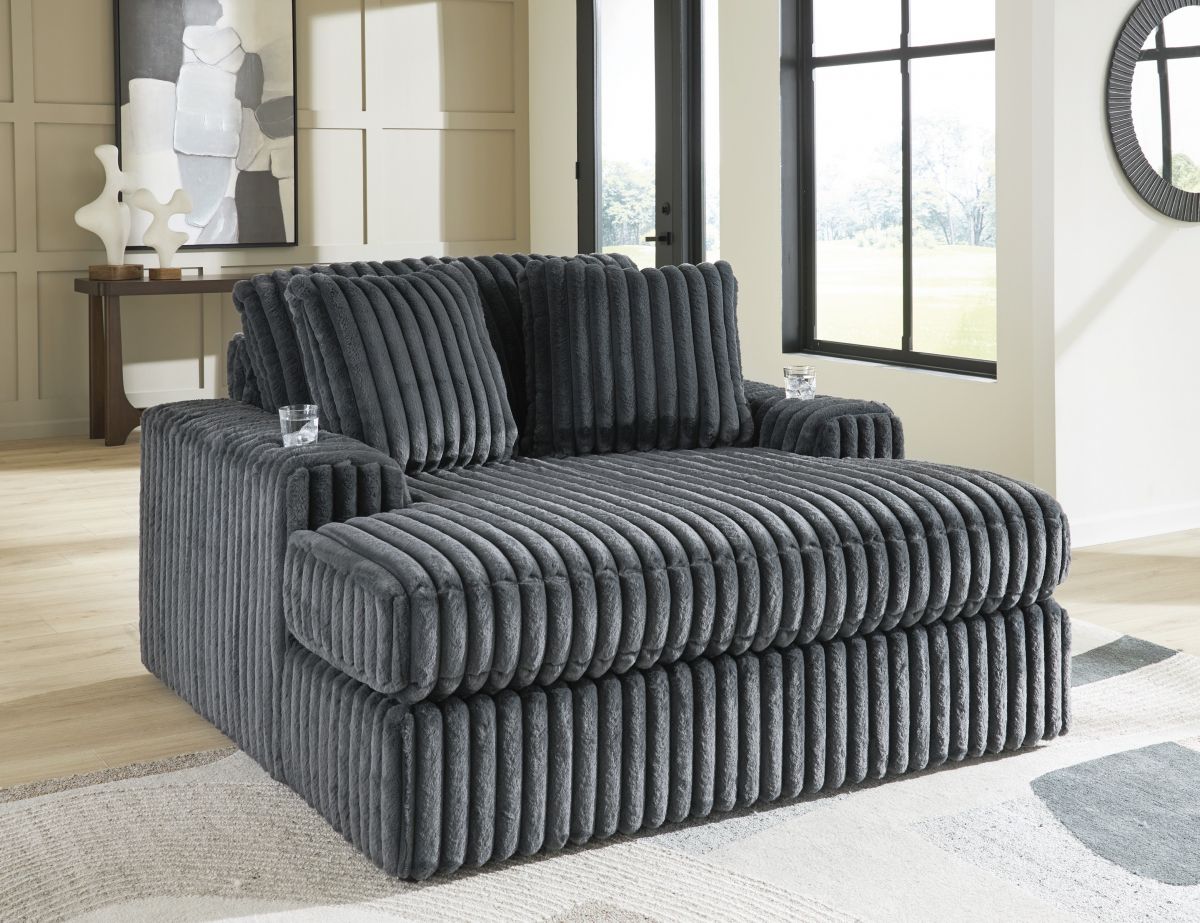 Midnight Gunmetal Chaise