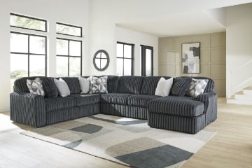 Picture of Midnight Gunmetal4-Piece Right Arm Facing Sectional