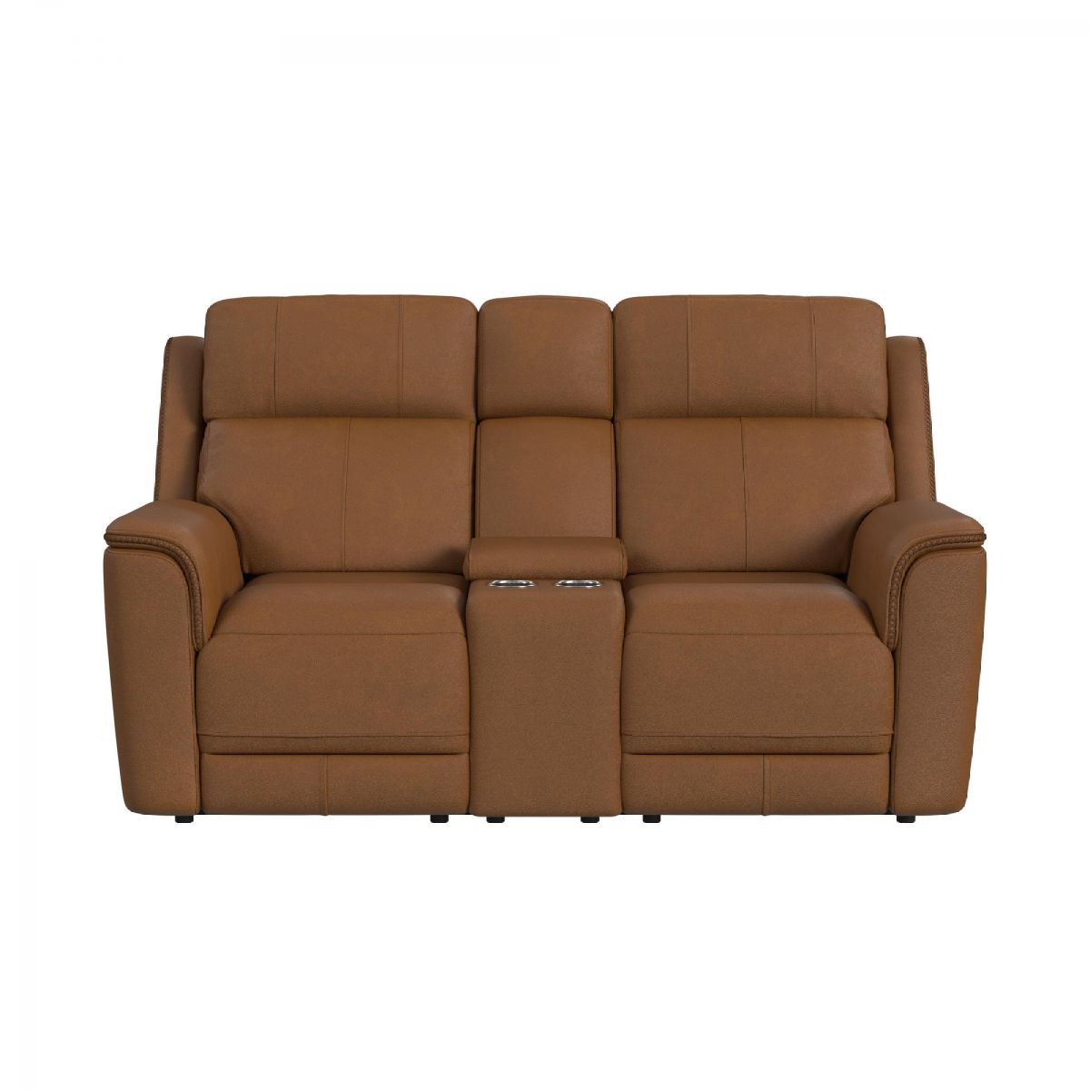 Shelby Leather Power Loveseat