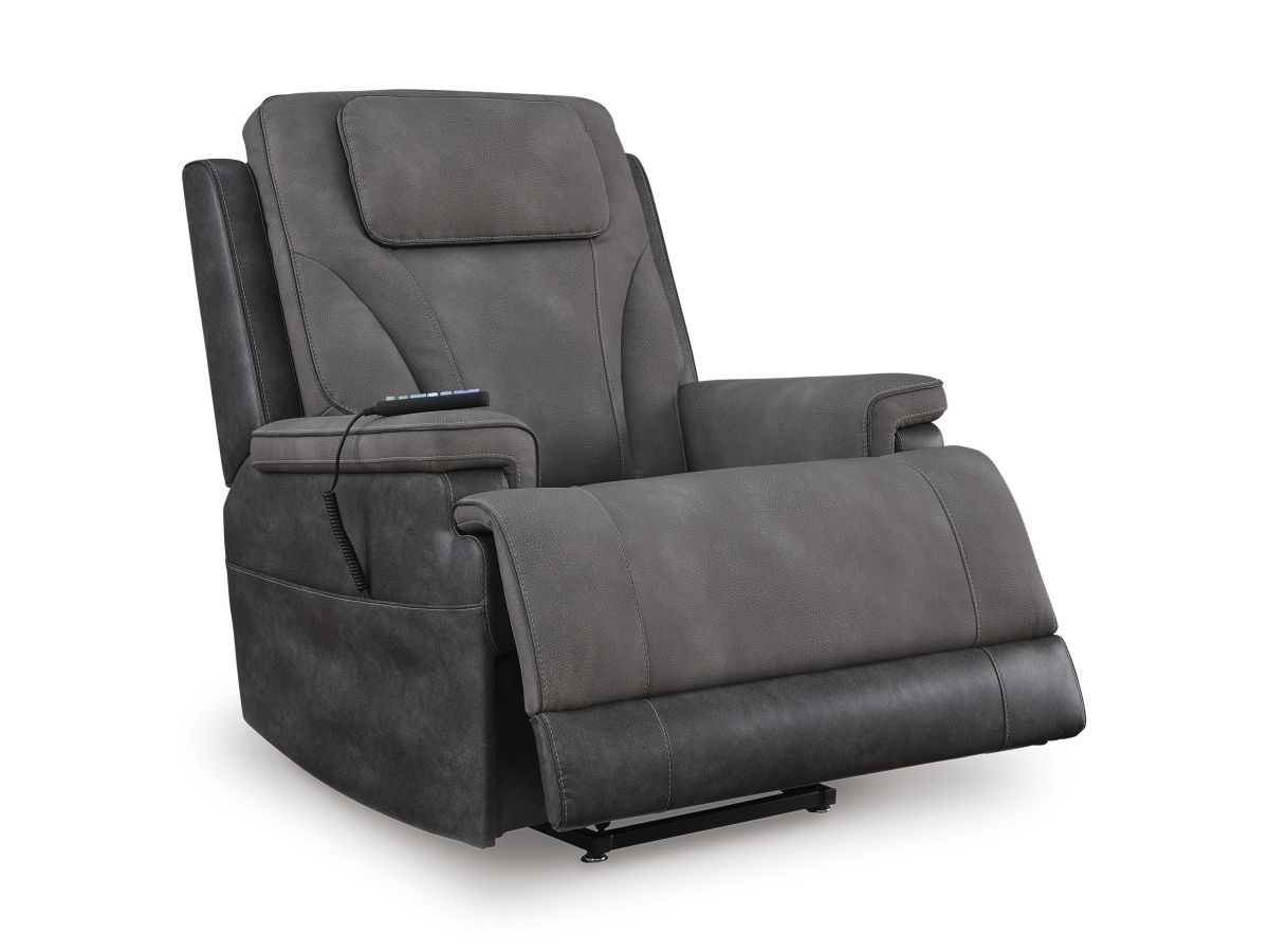 Zelner Slate Power Lift Recliner - Recliners | Furniture Deals Online