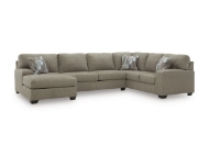 Picture of Wilshire Tan 3-Piece Left Arm Facing Sleeper Sectional
