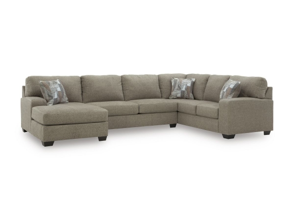 Picture of Wilshire Tan 3-Piece Left Arm Facing Sleeper Sectional
