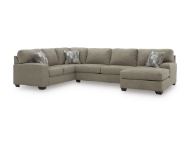 Picture of Wilshire Tan 3-Piece Right Arm Facing Sleeper Sectional