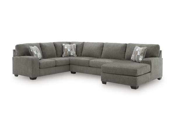Picture of Wilshire Grey 3-Piece Right Arm Facing Sectional