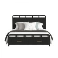 Picture of Ridgemont Black King Storage Bed