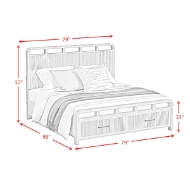 Picture of Ridgemont Black King Storage Bed