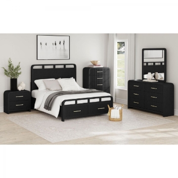 Picture of Ridgemont Black 6-Piece Queen Storage Bedroom Set